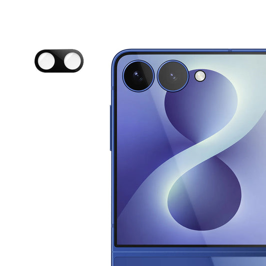Skyddsfodral för bakre kamera Techsuit för Samsung Galaxy Z Flip8 F776, härdat glas, svart