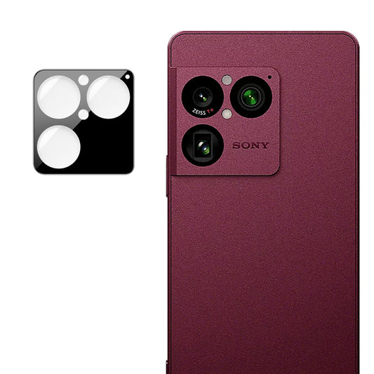 Techsuit skyddsfilm för bakre kamera till Sony Xperia 1 VIII, härdat glas, svart