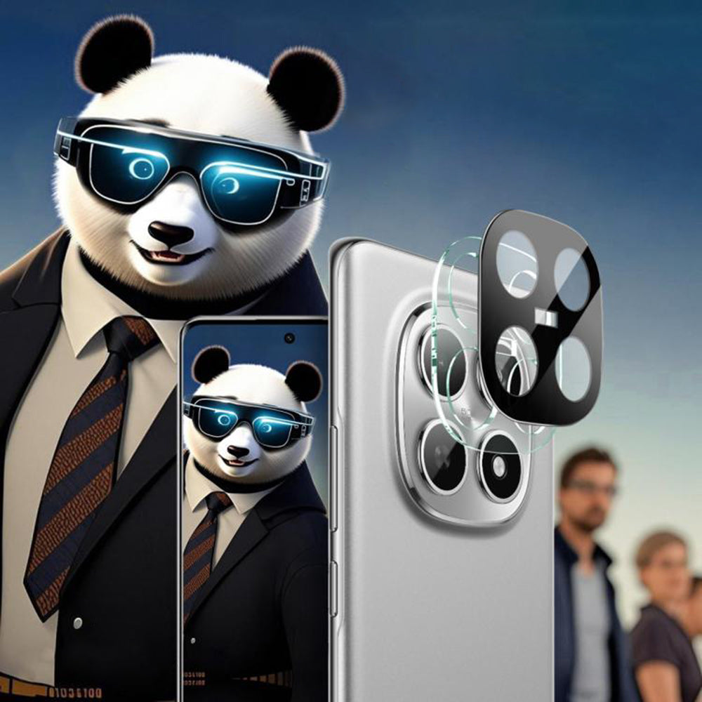 Techsuit Rear Camera Protection Film for Xiaomi Poco M8 / Redmi Note 15 5G, Tempered Glass, Black