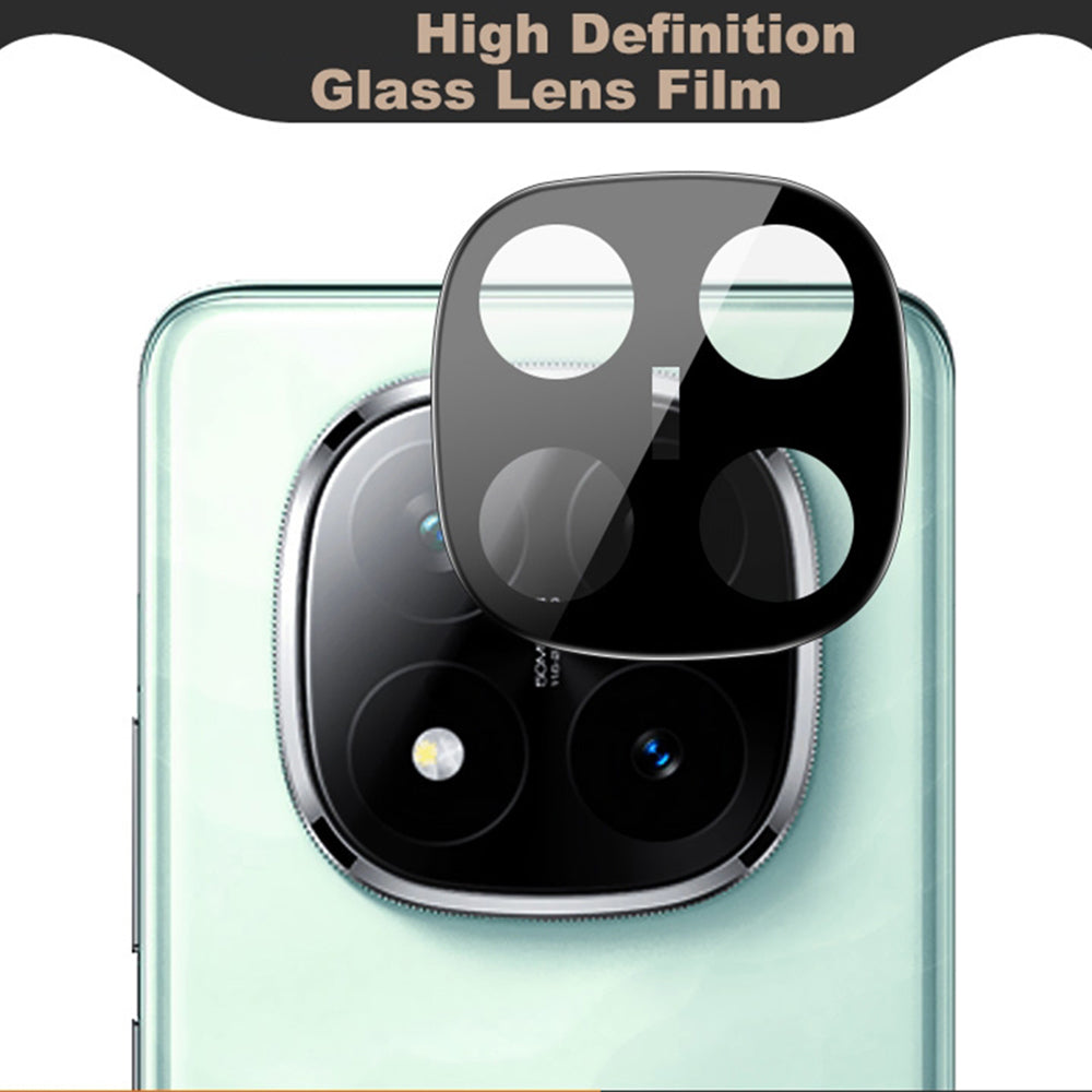 Skyddsplast för bakre kamera Techsuit för Xiaomi Redmi Note 14 Pro+ 5G, härdat glas, svart