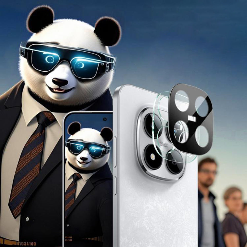 Skyddsfilm för bakre kameran Techsuit för Xiaomi Redmi Note 15 Pro 5G, Härdat glas, Svart