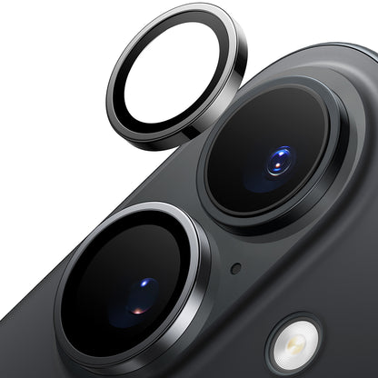Skyddsfilm för bakre kamera Torras Lensguard för Apple iPhone 16 Plus / 16, Härdat glas, Svart