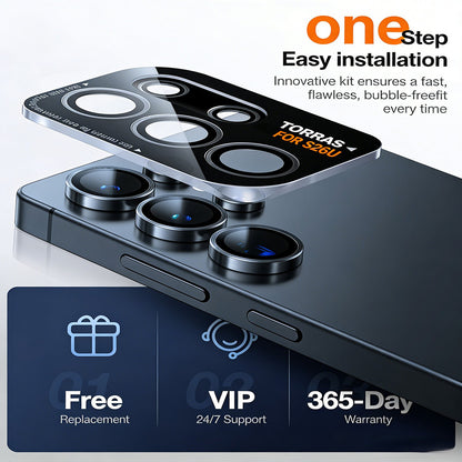 Skyddsfilm för bakre kamera Torras Lensguard för Samsung Galaxy S26 Ultra, Härdat glas, Svart