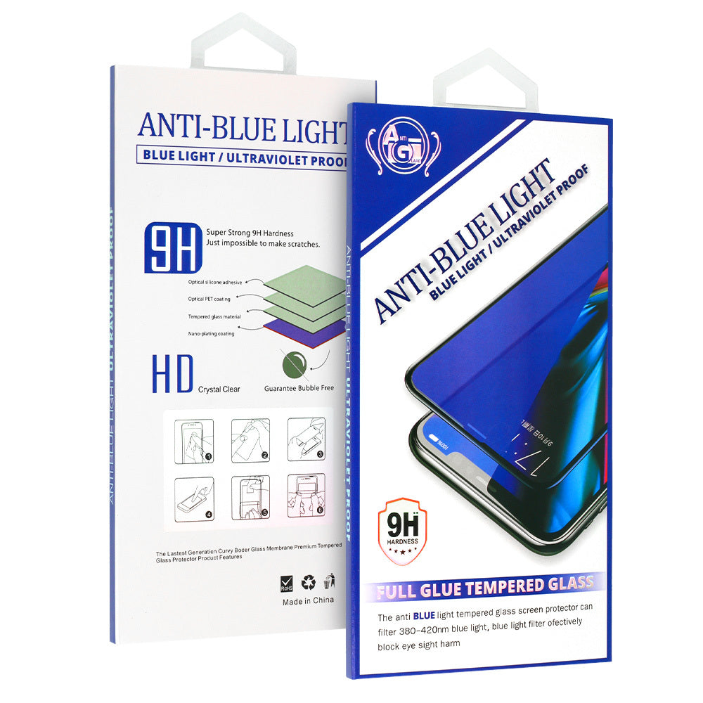 OEM Anti Blue Light-skärmskydd för Samsung Galaxy A52s 5G A528 / A52 A525, glassköld, full limning, svart