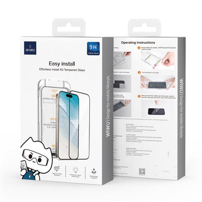 Screen Protector WiWu Wi-SQ008 for Apple iPhone 16, Full Glue, Full Glue, Black