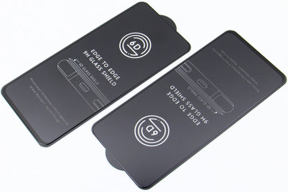 OEM skärmskydd för Apple iPhone 17e / 16e / 14 / 13 Pro, härdat glas, full limning, set om 10 stycken, 6D, svart