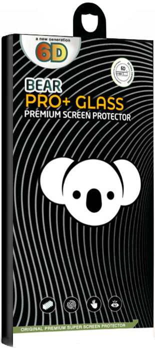 Skärmskydd Bear PRO+ för Realme C75 5G / 14x, Härdat Glas, Fullt Lim, Svart