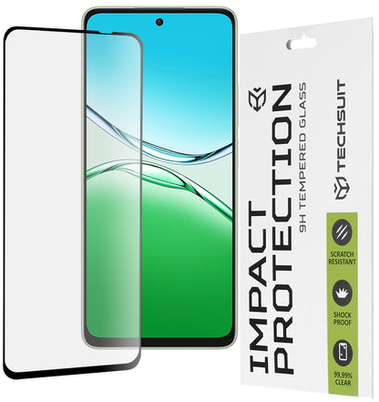 Techsuit skärmskydd för Oppo A5 Pro 4G / A5 Pro, härdat glas, full limning, 111D, svart