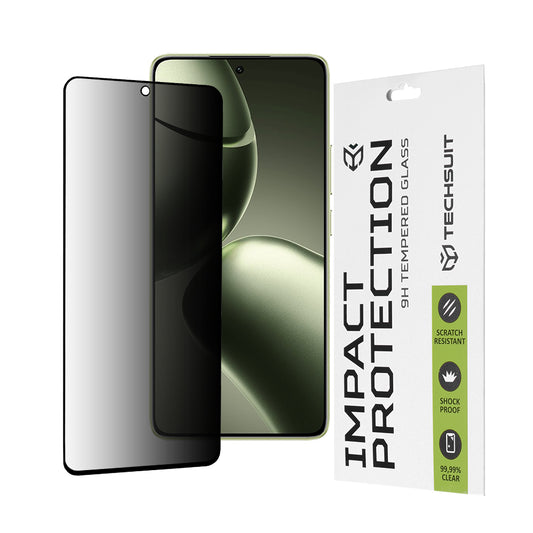 Privacy Techsuit skärmskydd för Xiaomi 14T Pro / 14T, härdat glas, full limning, 111D