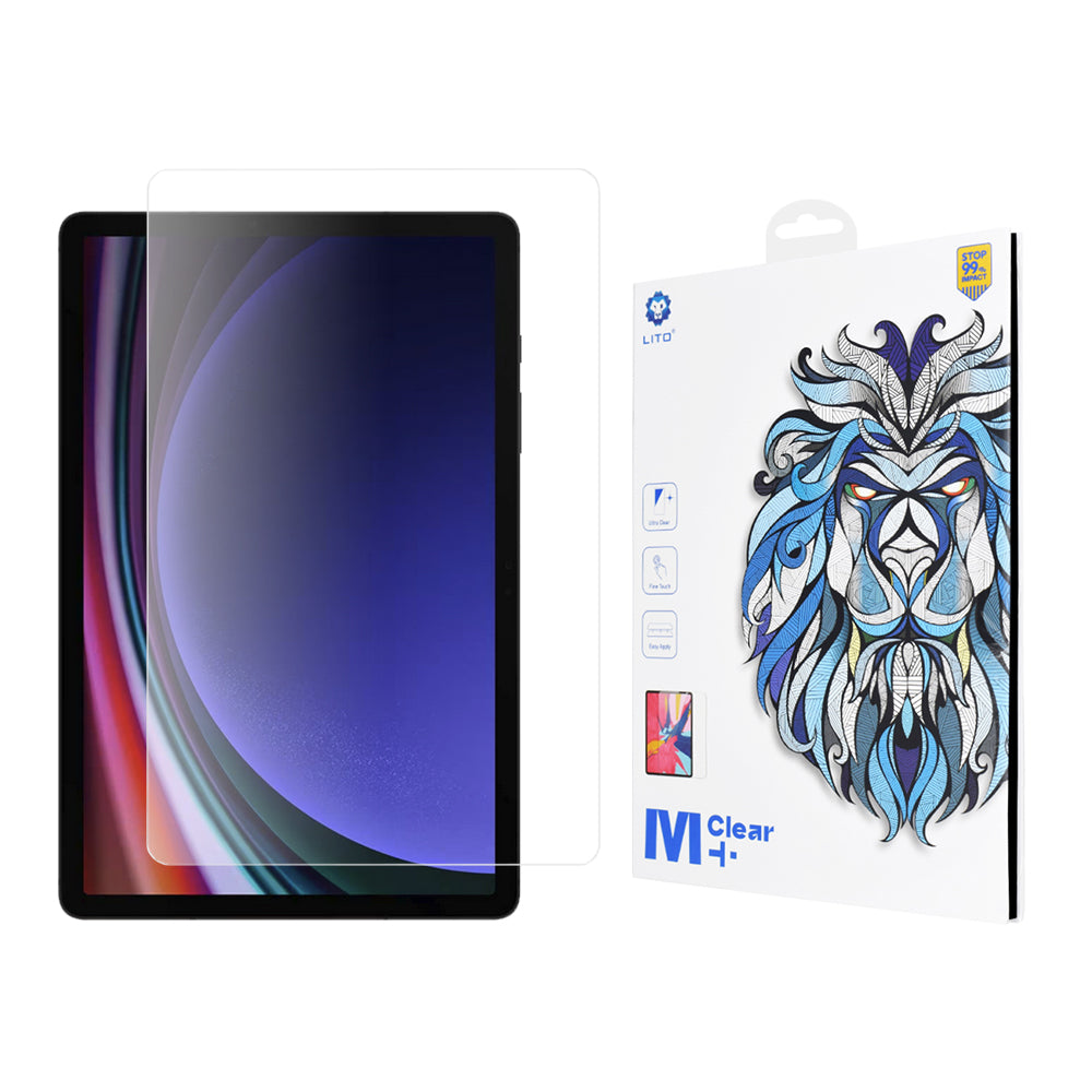 Skärmskydd Lito Classic för Samsung Galaxy Tab S9 FE / Tab S9, Härdat glas, Full lim, 2.5D