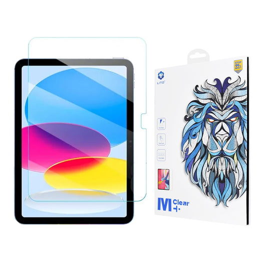 Clear Lito Classic skärmskydd för Apple iPad (2025) / (2022), härdat glas, full limning, 2.5D