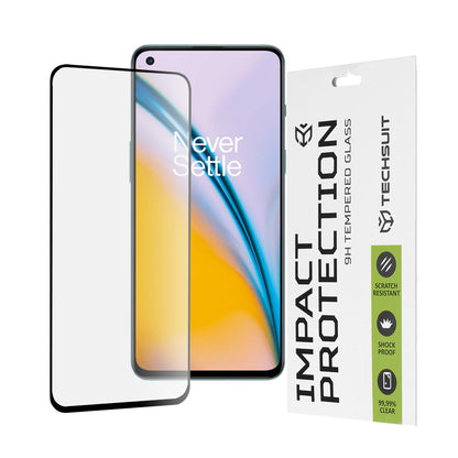 Techsuit Screen Protector Film for OnePlus Nord 2T / Nord CE 5G / Nord 2 5G, Tempered Glass, Full Glue, 111D, Black