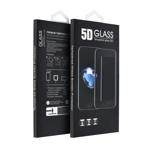 Skärmskydd OEM för Apple iPhone 17 Air, Härdat Glas, Full Lim, 5D, Svart