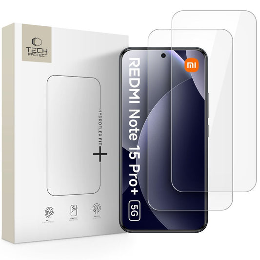 Skärmskydd Tech-Protect Hydro Flex+ för Xiaomi Poco M8 Pro / Redmi Note 15 Pro+ 5G, Plast, Set med 2 stycken
