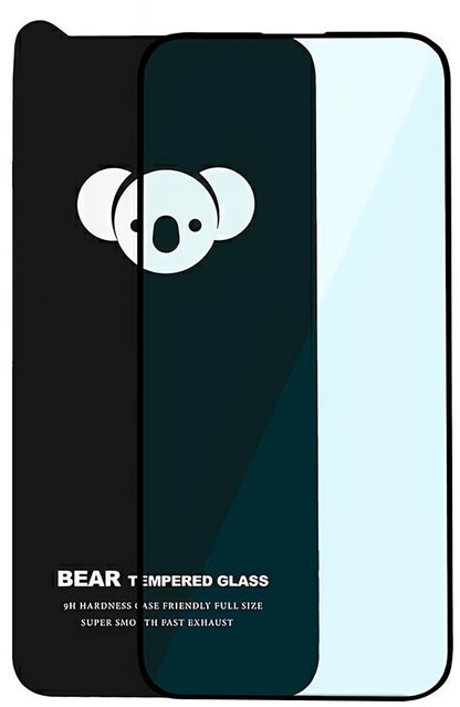 Bear HD skärmskydd för Apple iPhone 17 Air, härdat glas, full limning, svart