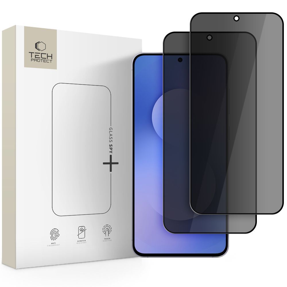 Privacy Tech-Protect Spy+ skärmskydd för Samsung Galaxy A57 5G / A37 5G / S25 FE, härdat glas, full limning, set om 2 stycken