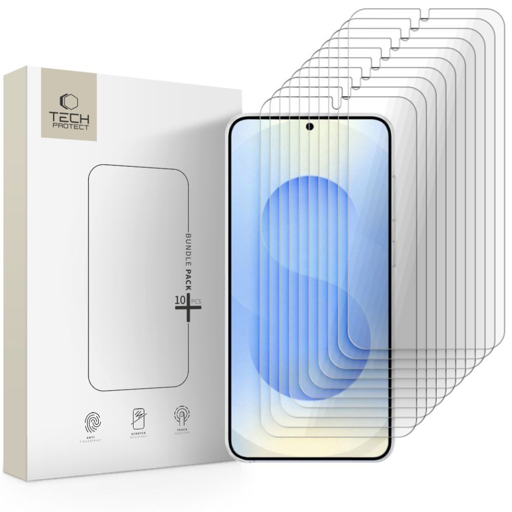 Skärmskydd Tech-Protect för Samsung Galaxy S26 S942, Härdat Glas, Full Lim, Set om 10 stycken