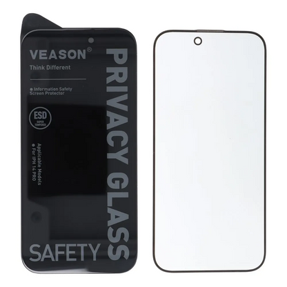 Privacy-skärmskydd Veason för Apple iPhone 12 / 12 Pro, härdat glas, full limning, 6D