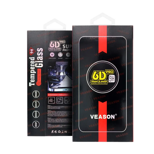 Veason PRO skärmskydd för Samsung Galaxy A56 A566 / A36 A366, härdat glas, full lim, 6D, svart