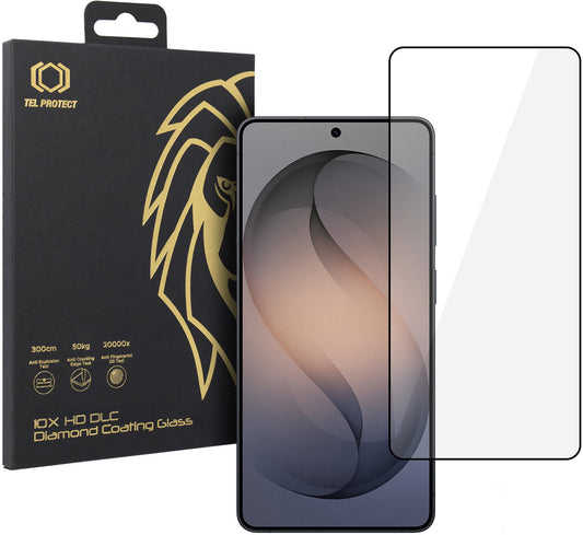 Tel Protect 10X HD DLC Diamond Coating skärmskydd för Samsung Galaxy S26 Ultra S948, härdat glas, helklistrat, svart