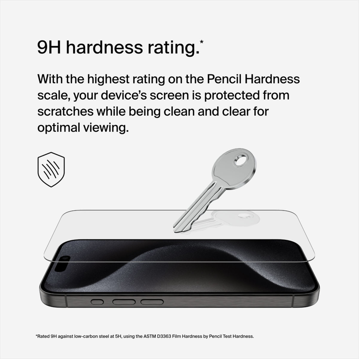 Skärmskydd Belkin ScreenForce TemperedGlass för Apple iPhone 15 Pro, Härdat Glas, Full Glue OVA137zz