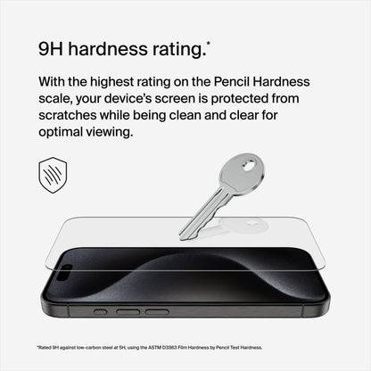 Skärmskydd Belkin ScreenForce TemperedGlass för Apple iPhone 15 Pro, Härdat Glas, Full Glue OVA137zz