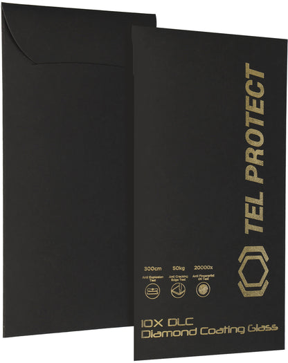 Tel Protect 10X HD DLC Diamond Coating skärmskydd för Apple iPhone 18 Pro Max / 17 Pro Max, härdat glas, helklistrat, svart