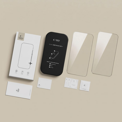 Tech-Protect OneTouch skärmskydd för Apple iPhone 18 Pro / 17 Pro, härdat glas, full limning, set med 2 stycken, transparent