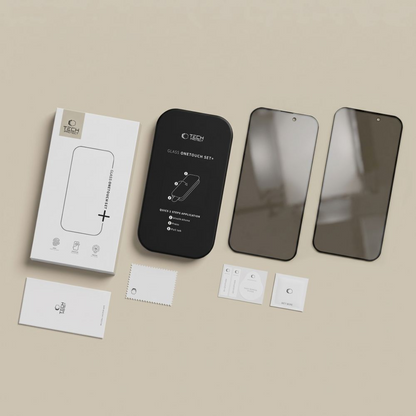 Privacy Tech-Protect OneTouch skärmskydd för Apple iPhone 18 Pro Max, härdat glas, full limning, set med 2 stycken