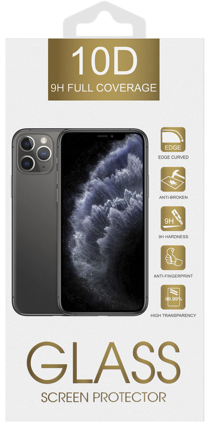 OEM-skärmskydd för Xiaomi Poco X3 Pro / X3 NFC / X3, skärmad med glas, full limning, 10D, svart 