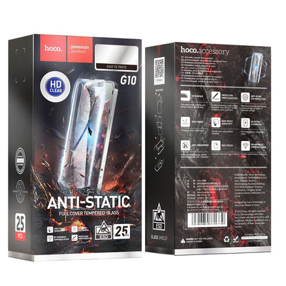 Skyddsfilm HOCO för Apple iPhone 14 Pro Max, Härdat Glas, Full Lim, Set med 25 stycken, Svart