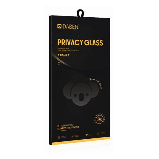 Privacy Bear skärmskydd för Apple iPhone 17e / 16e / 14 / 13 Pro, härdat glas, full limning