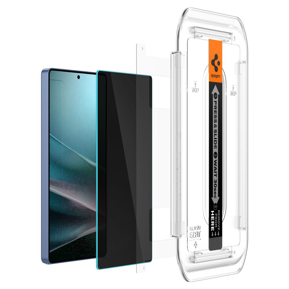 Skärmskydd Privacy Spigen GlastR EZ FIT HD för Samsung Galaxy S25 Ultra S938, Härdat Glas, Fullt Lim, Set om 2 stycken AGL09335