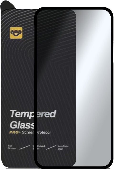 Skärmskydd Bear PRO+ för Realme C75 5G / 14x, Härdat Glas, Fullt Lim, Svart