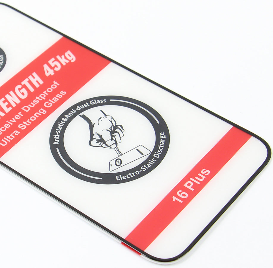 OEM Ultra Strong 45KG Skärmskydd för Samsung Galaxy A55 5G A556, Härdat Glas, Fullt Lim, 2.5D, Svart