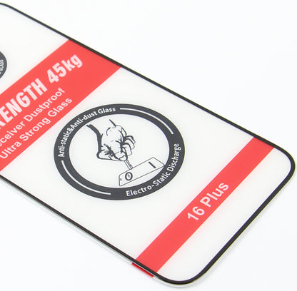 OEM Ultra Strong 45KG Skärmskydd för Samsung Galaxy A55 5G A556, Härdat Glas, Fullt Lim, 2.5D, Svart