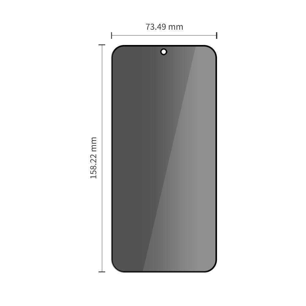 Privacy Tech-Protect Spy+ skärmskydd för Samsung Galaxy A57 5G / A37 5G / S25 FE, härdat glas, full limning, set om 2 stycken