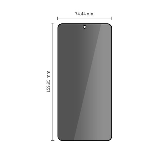 Skyddsfilm för skärm Privacy Tech-Protect Spy+ för Samsung Galaxy S26 Ultra S948, Härdat glas, Full lim, Set med 2 stycken