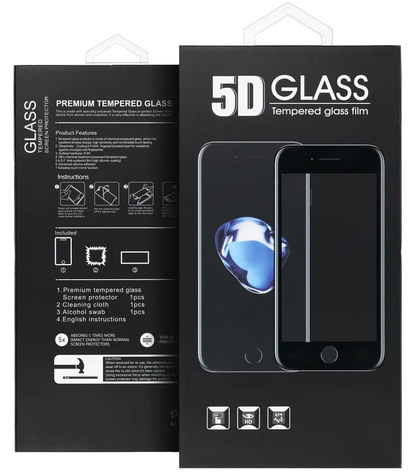 OEM Screen Protector for Samsung Galaxy A27 5G, Tempered Glass, Full Glue, 5D, Black