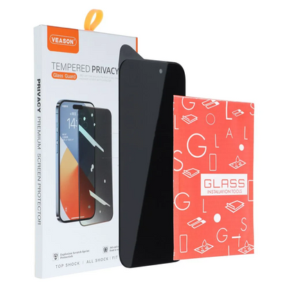 Privacy-skärmskydd Veason för Apple iPhone 12 / 12 Pro, härdat glas, full limning, 6D
