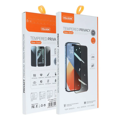 Privacy-skärmskydd Veason för Apple iPhone 17 Pro Max, Härdat glas, Fullt lim, 6D
