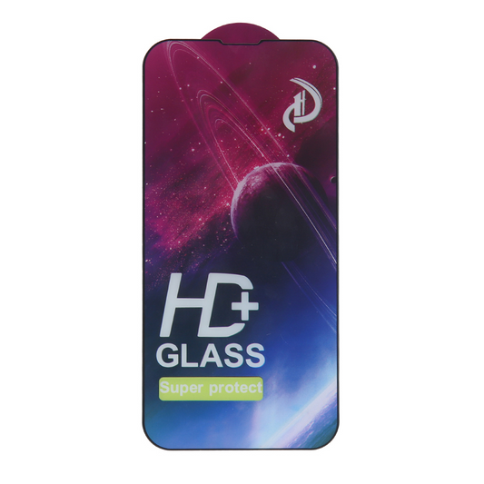 OEM skärmskydd för Apple iPhone 17 Pro Max, härdat glas, full lim, set med 10 stycken, 9D, svart