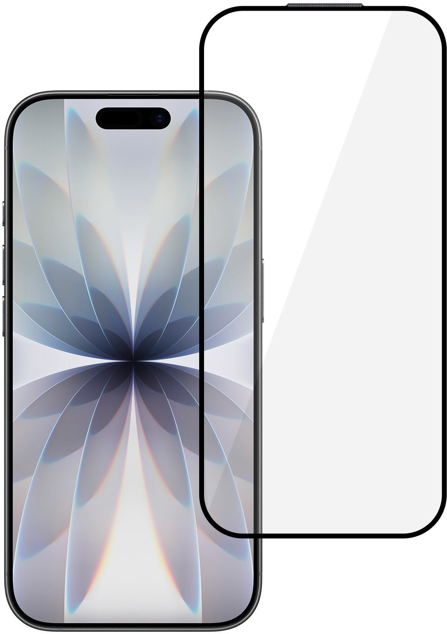 Tel Protect 10X HD DLC Diamond Coating skärmskydd för Apple iPhone 17 / 16 Pro, härdat glas, helklistrat, svart