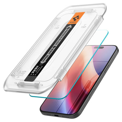 Skärmskydd Spigen GlastR EZ FIT för Apple iPhone 17 Pro / 17 / 16 Pro, Härdat Glas, Full Lim, Set med 2 stycken
