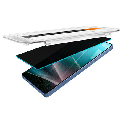 Skärmskydd Privacy Spigen GlastR EZ FIT HD för Samsung Galaxy S25 Ultra S938, Härdat Glas, Fullt Lim, Set om 2 stycken AGL09335