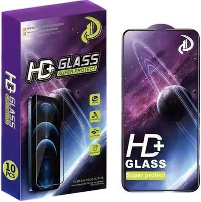OEM skärmskydd för Samsung Galaxy S23 S911 / S22 5G S901, härdat glas, full limning, set om 10 stycken, 9D, svart