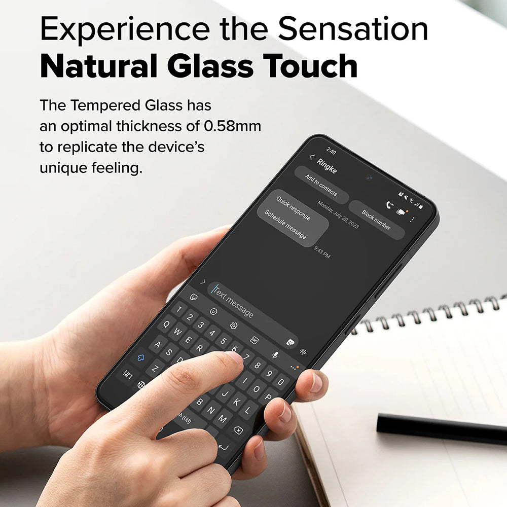 Skyddsfilm Ringke för OnePlus 13R, Härdat Glas, Full Lim, Set med 2 stycken