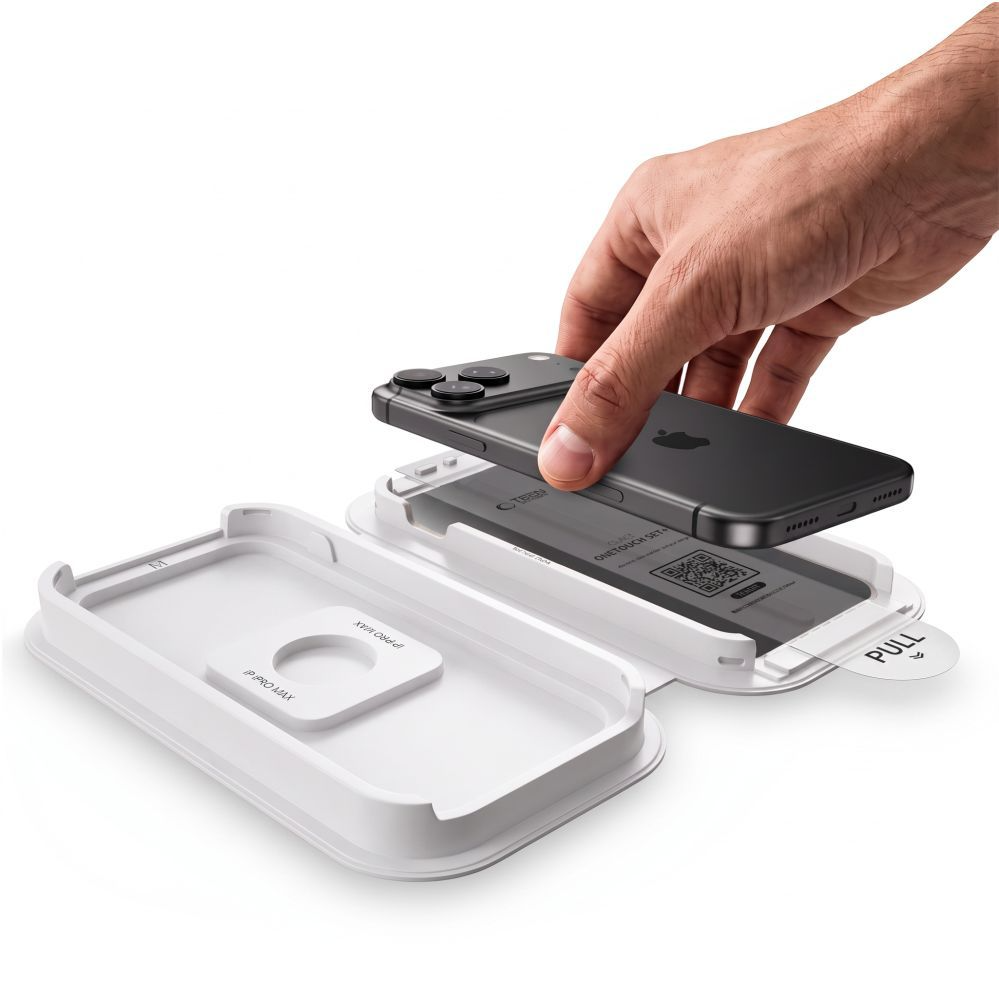 Tech-Protect OneTouch skärmskydd för Apple iPhone 18 Pro / 17 Pro, härdat glas, full limning, set med 2 stycken, transparent