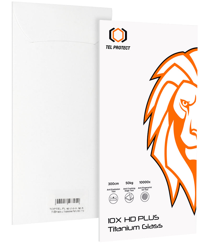 Tel Protect 10X HD Plus Titanium skärmskydd för Apple iPhone 18 Pro Max / 17 Pro Max, härdat glas, helklistrat, svart