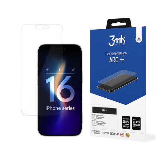 Skärmskydd 3MK ARC+ för Apple iPhone 16 Pro, plast